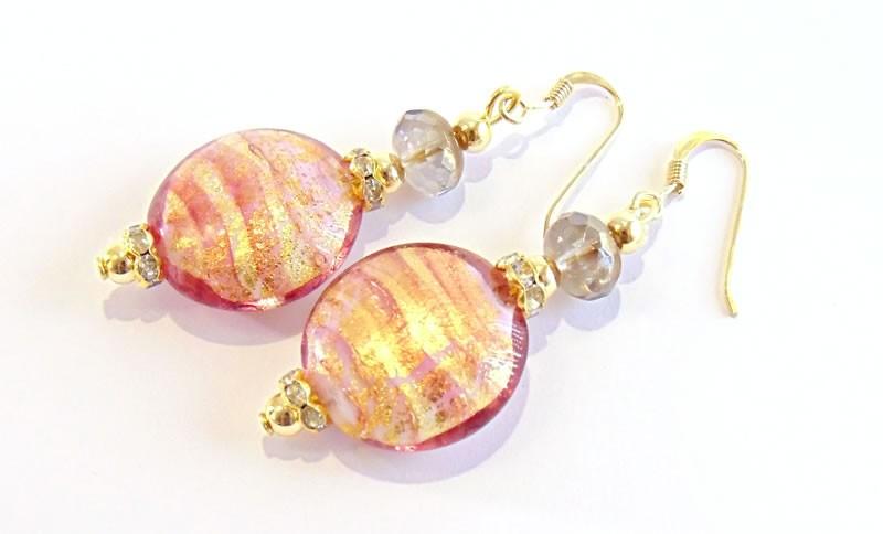 Lumiere Black Rosa fülbevaló