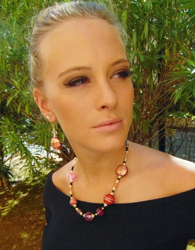 Lumiere Black Rosa fülbevaló - Image 2