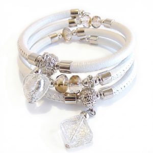 BP-2 Bianco/Argento karkötő