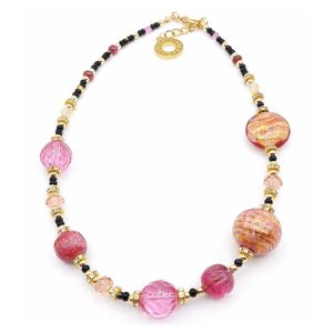 Lumiere Black Rosa nyaklánc