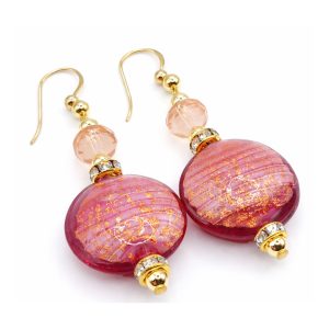 Lumiere Black Rosa fülbevaló